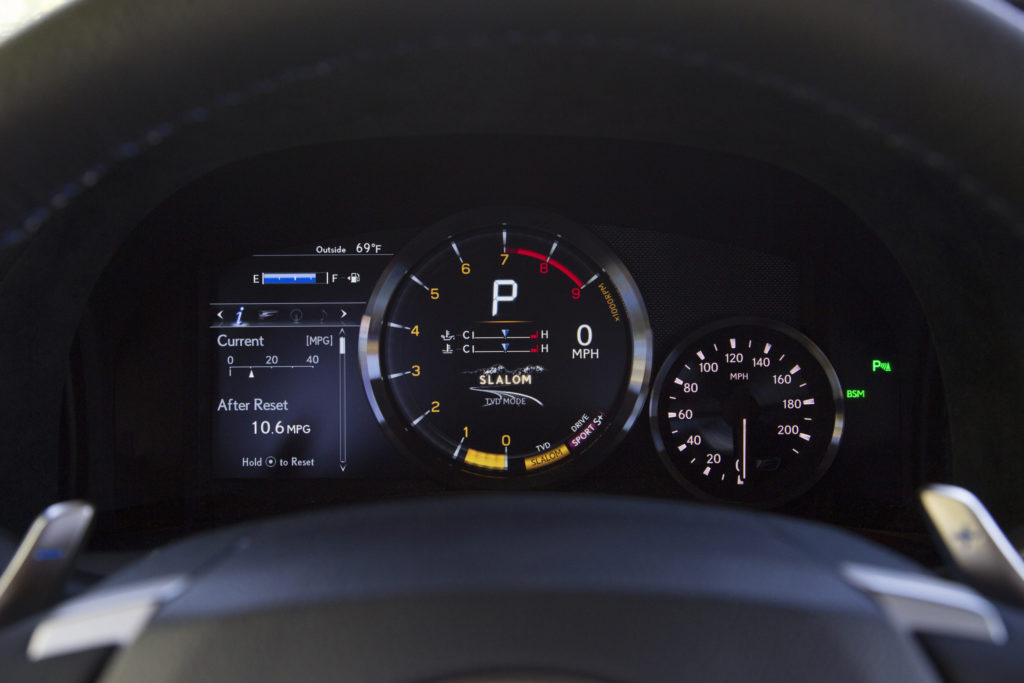 2016 Lexus GS F gauges