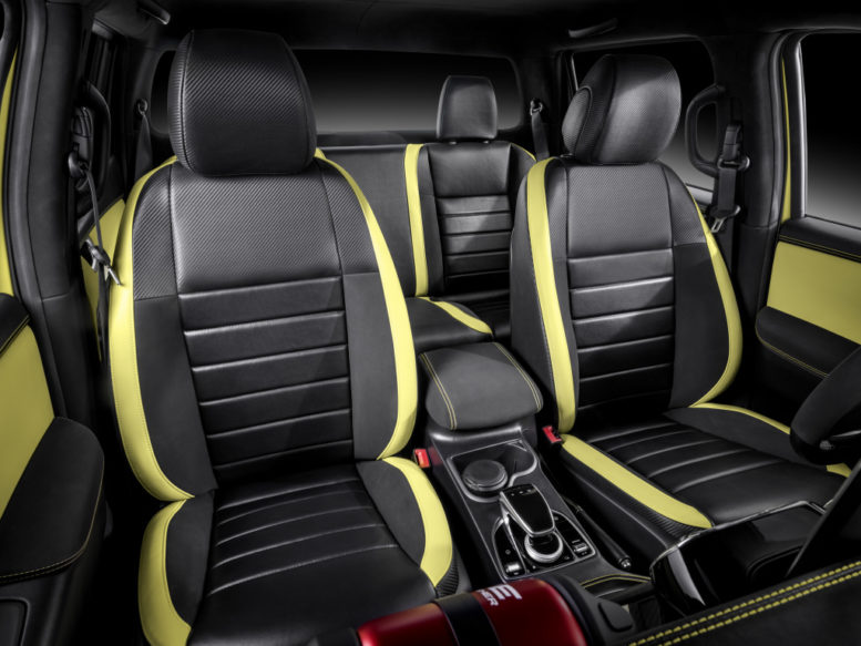 Mercedes-Benz X-Class offers a space for 5 adult passengers.