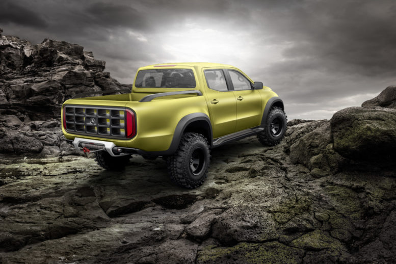 Mercedes X-Class Powerful Adventurer has increased ground clearance.