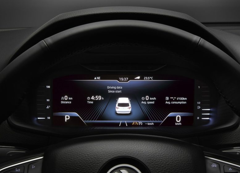 2017 Skoda Karoq digital dashboard