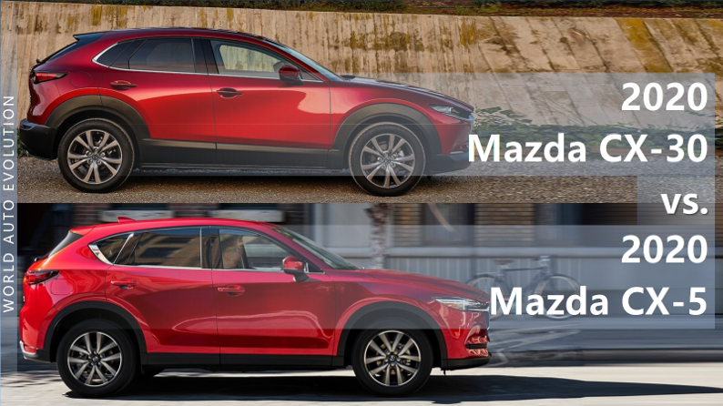  Mazda CX-30 2020 vs Mazda CX-5 diferencia (comparación técnica)