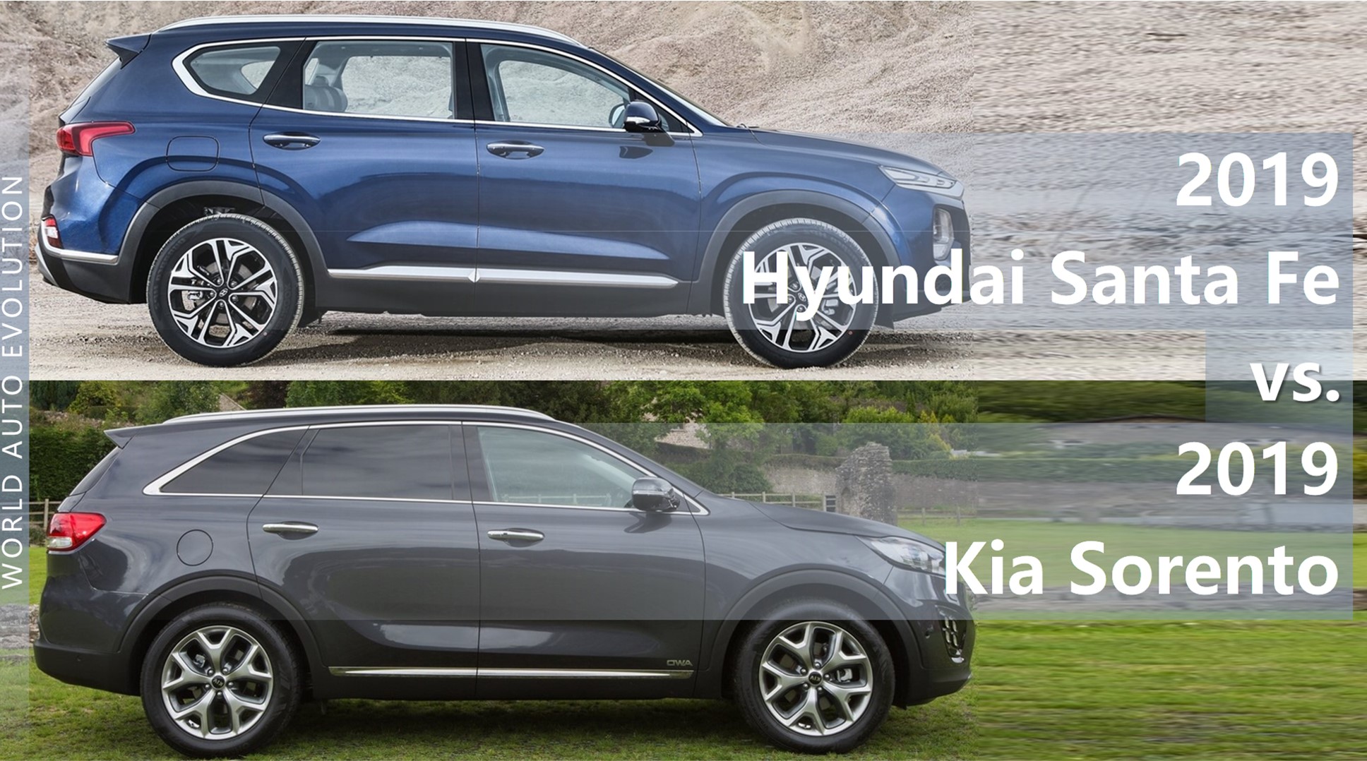 Hyundai Santa Fe Vs Kia Sorento 2019 Small Technical Differences