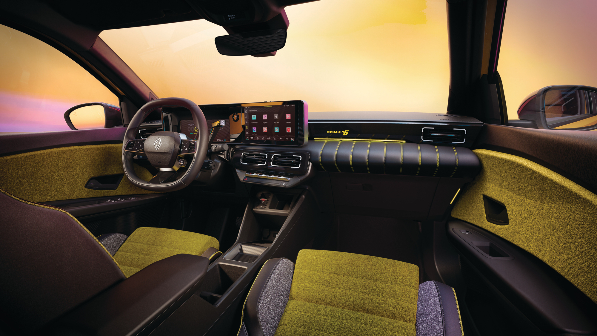 Renault 5 E-Tech Electric interior dashboard and seats